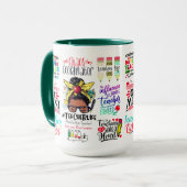 カラフル最高のおもしろい先生評価 マグカップ (正面左)