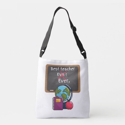 カラフル最高のおもしろい先生ever bookバッグトート クロスボディバッグ (裏面)
