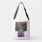 カラフル最高のおもしろい先生ever bookバッグトート クロスボディバッグ (正面)