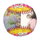 カラフル最高のパパ2写真父の日 野球ボール (正面)