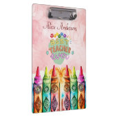 カラフル最高の先生エバーレインボークレヨン クリップボード (右)