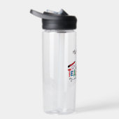 カラフル最高の先生タイポグラフィ ウォーターボトル (右面)