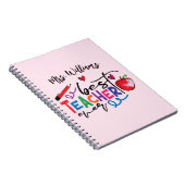 カラフル最高の先生タイポグラフィ ノートブック (右側)