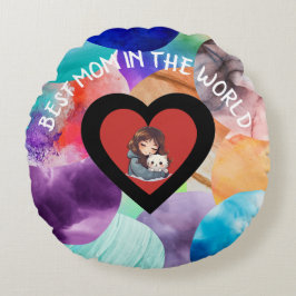 カラフル最高の母装飾用クッション ラウンドクッション
