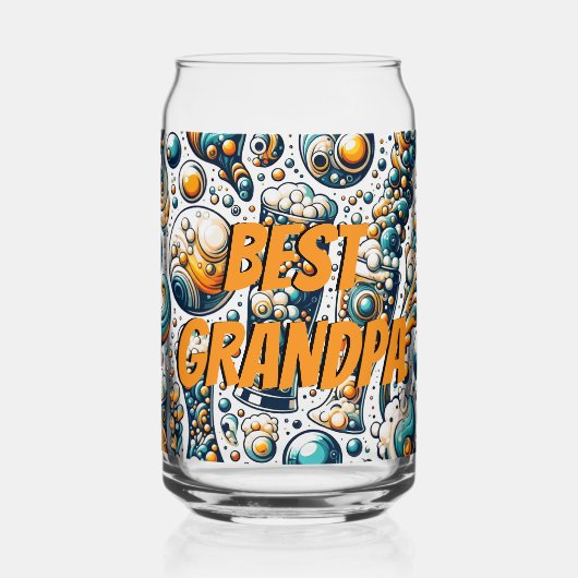 カラフル最高のGrandpa ガラス缶 (正面)