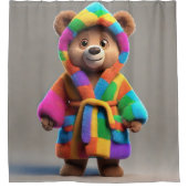 カラフル服を着る シャワーカーテン (正面)