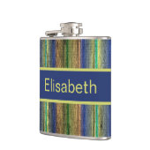 カラフル木壁ヴィンテージフラスコ フラスク (左)