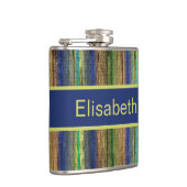 カラフル木壁ヴィンテージフラスコ フラスク (右)