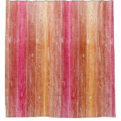 カラフル木材 シャワーカーテン (正面)