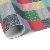 カラフル材料ヴィンテージスタイルパッチワーク ラッピングペーパー (ロールコーナー)