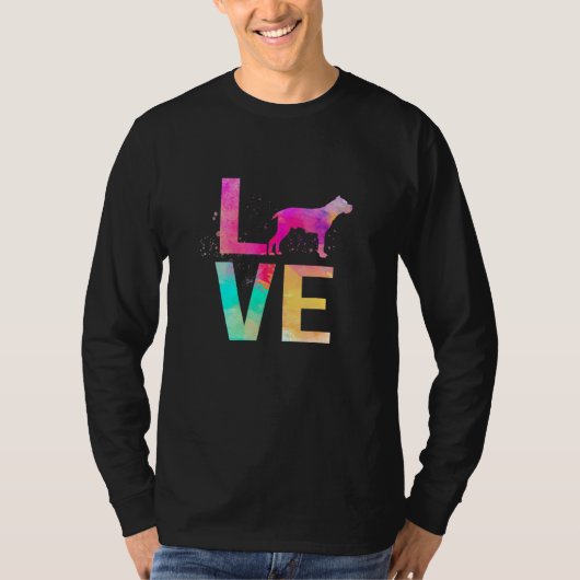 カラフル杖コルソ犬ママ杖コルソ Tシャツ (正面)