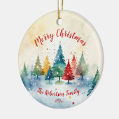 カラフル松 セラミックオーナメント (左)