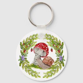 カラフル林が飛びカタツムリ キーホルダー