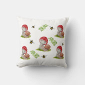 カラフル林が飛びカタツムリ クッション (正面)