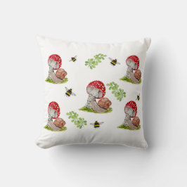 カラフル林が飛びカタツムリ クッション