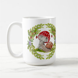 カラフル林が飛びカタツムリ コーヒーマグカップ