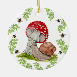 カラフル林が飛びカタツムリ セラミックオーナメント