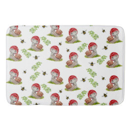 カラフル林が飛びカタツムリ バスマット