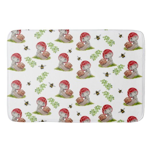 カラフル林が飛びカタツムリ バスマット (正面)