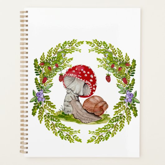 カラフル林が飛びカタツムリ プランナー手帳 (正面)