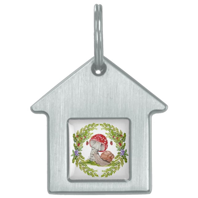 カラフル林が飛びカタツムリ ペットネームタグ (正面)