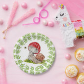 カラフル林が飛びカタツムリ ペーパープレート (パーティー)