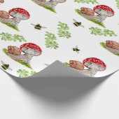 カラフル林が飛びカタツムリ ラッピングペーパー (角)