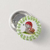 カラフル林が飛びカタツムリ 缶バッジ (正面&裏面)