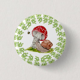 カラフル林が飛びカタツムリ 缶バッジ