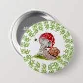 カラフル林が飛びカタツムリ 缶バッジ (正面&裏面)