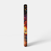 カラフル林に流れるガウン歩くの女性 SAMSUNG GALAXYケース (左側面)