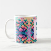 カラフル果実と最高のパパ コーヒーマグカップ (左)