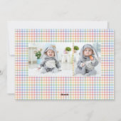 カラフル格子枠写真ハッピーイースター シーズンカード (裏面)