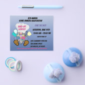 カラフル格言日付ベイクオフコンテストの青を保存 チラシ (シングル)