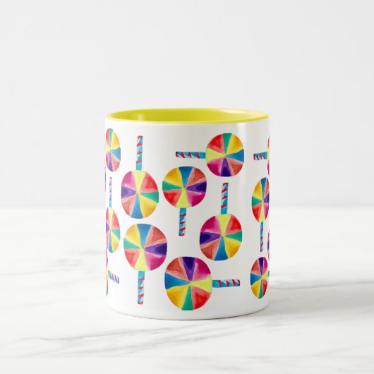 カラフル棒つきキャンデー ツートーンマグカップ (中央)