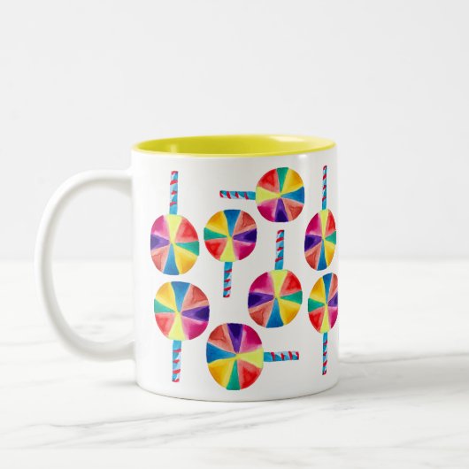 カラフル棒つきキャンデー ツートーンマグカップ (左)