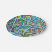 カラフル棒つきキャンデー ペーパープレート (アングル)