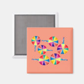 カラフル棒つきキャンデー マグネット (正面/裏面)