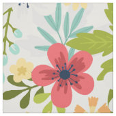 カラフル植物模様 ファブリック (見本)