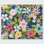 カラフル植物模様 ラッピングペーパー (フラット)