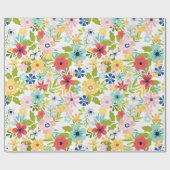 カラフル植物模様 ラッピングペーパー (フラット)