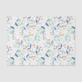 カラフル植物水彩植物文様 薄葉紙