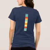 カラフル植物鮮やか文字デザイン トライブレンドTシャツ (裏面)