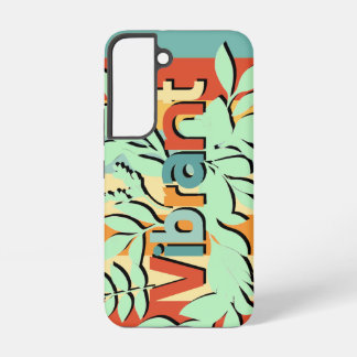 カラフル植物鮮やか文字デザイン SAMSUNG GALAXY S22ケース