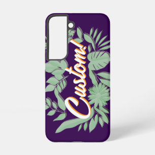 カラフル植物鮮やか文字デザイン SAMSUNG GALAXY S22ケース