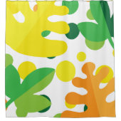 カラフル植物 シャワーカーテン (正面)