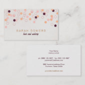 カラフル楽しい紙吹雪イベントメイクアップアーティストサロン 名刺 (正面/裏面)