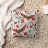 カラフル楽園のスタイリッシュ鳥 クッション (ブランケット)