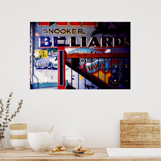 カラフル標識 ポスター (キッチン)