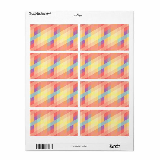カラフル模様 ラベル (フルシート)